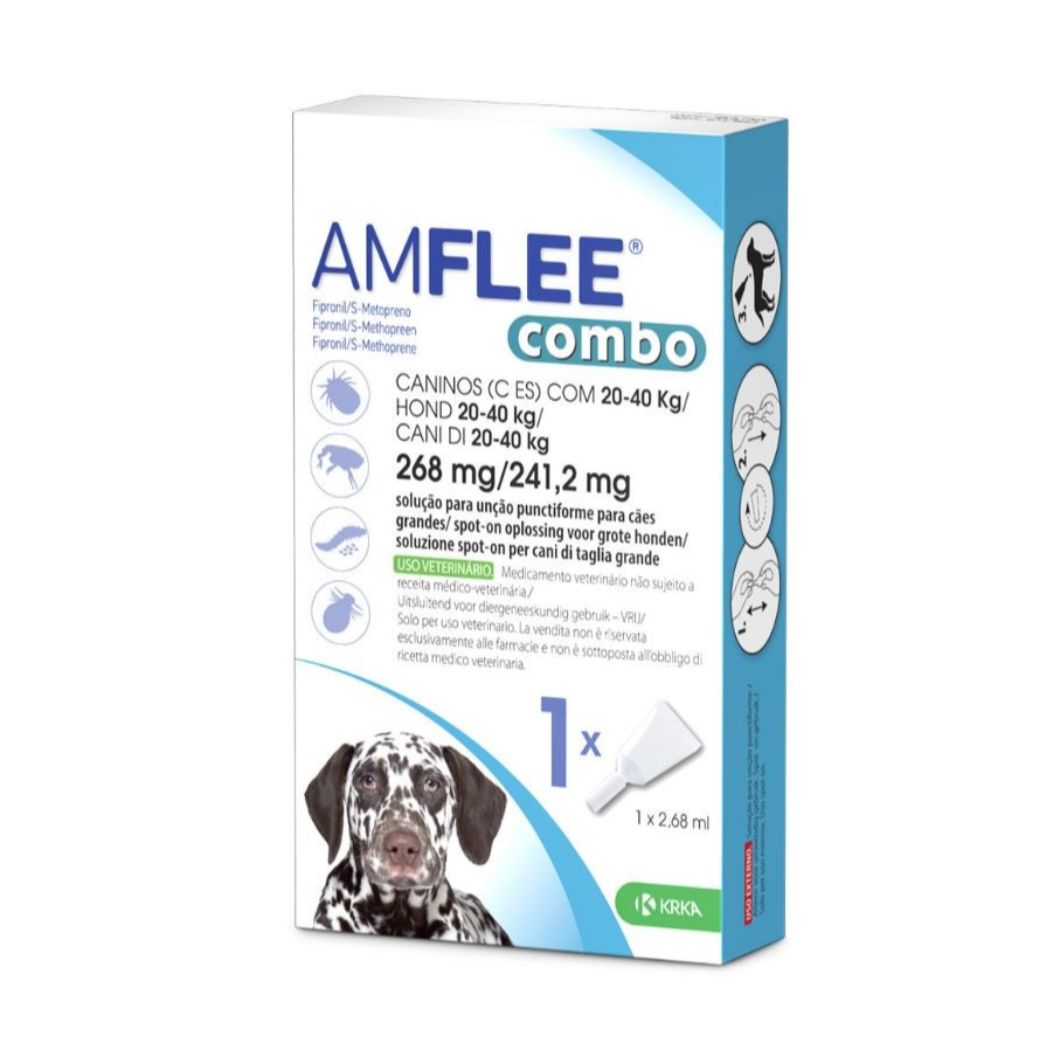 Amflee Combo - Pipeta Desparasitante 20-40Kg 268mg