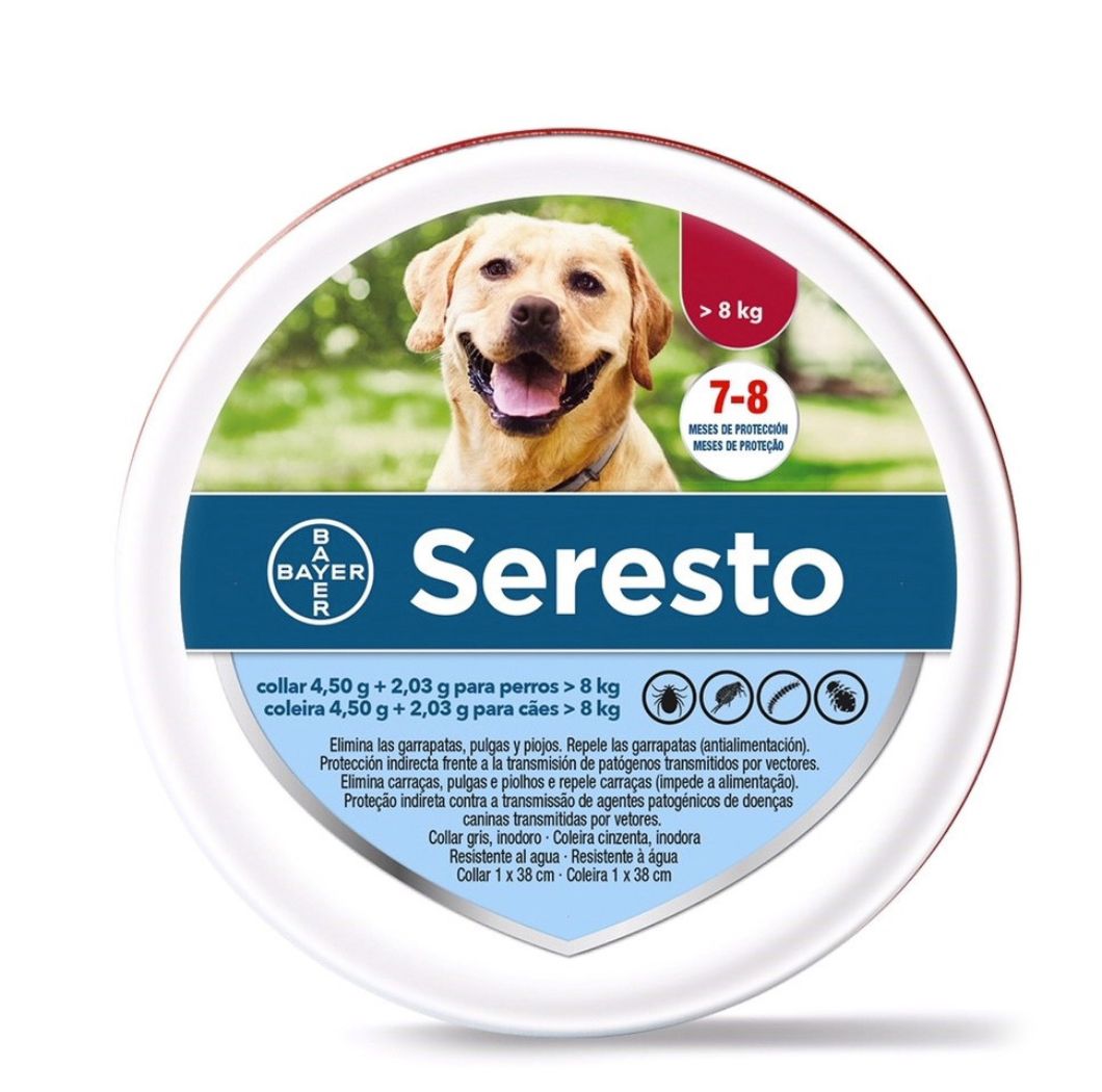 Coleira desparatisante para cão Seresto