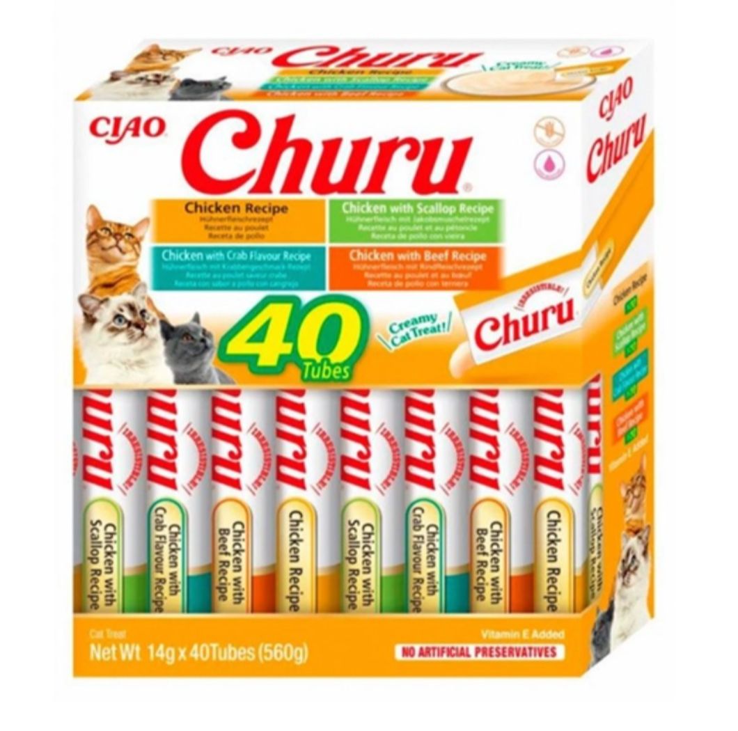 Churu Cat Box Variedades de frango 40x14gr | A Loja dos Animais