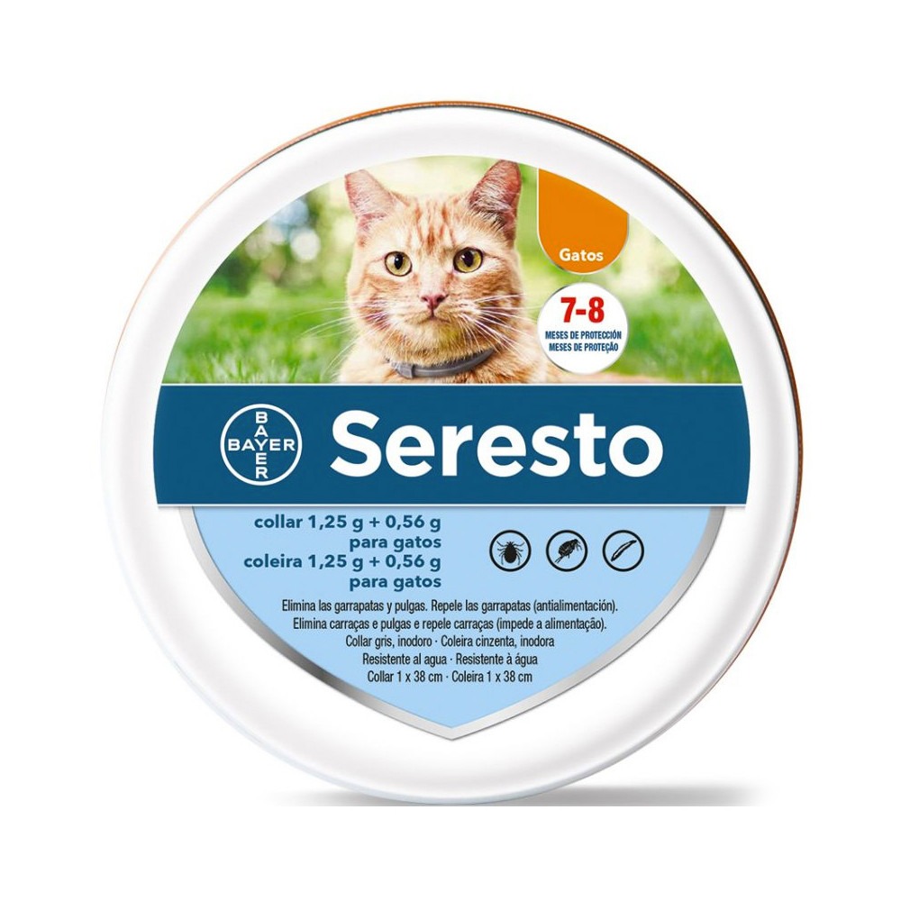 Coleira desparasitante para gato seresto