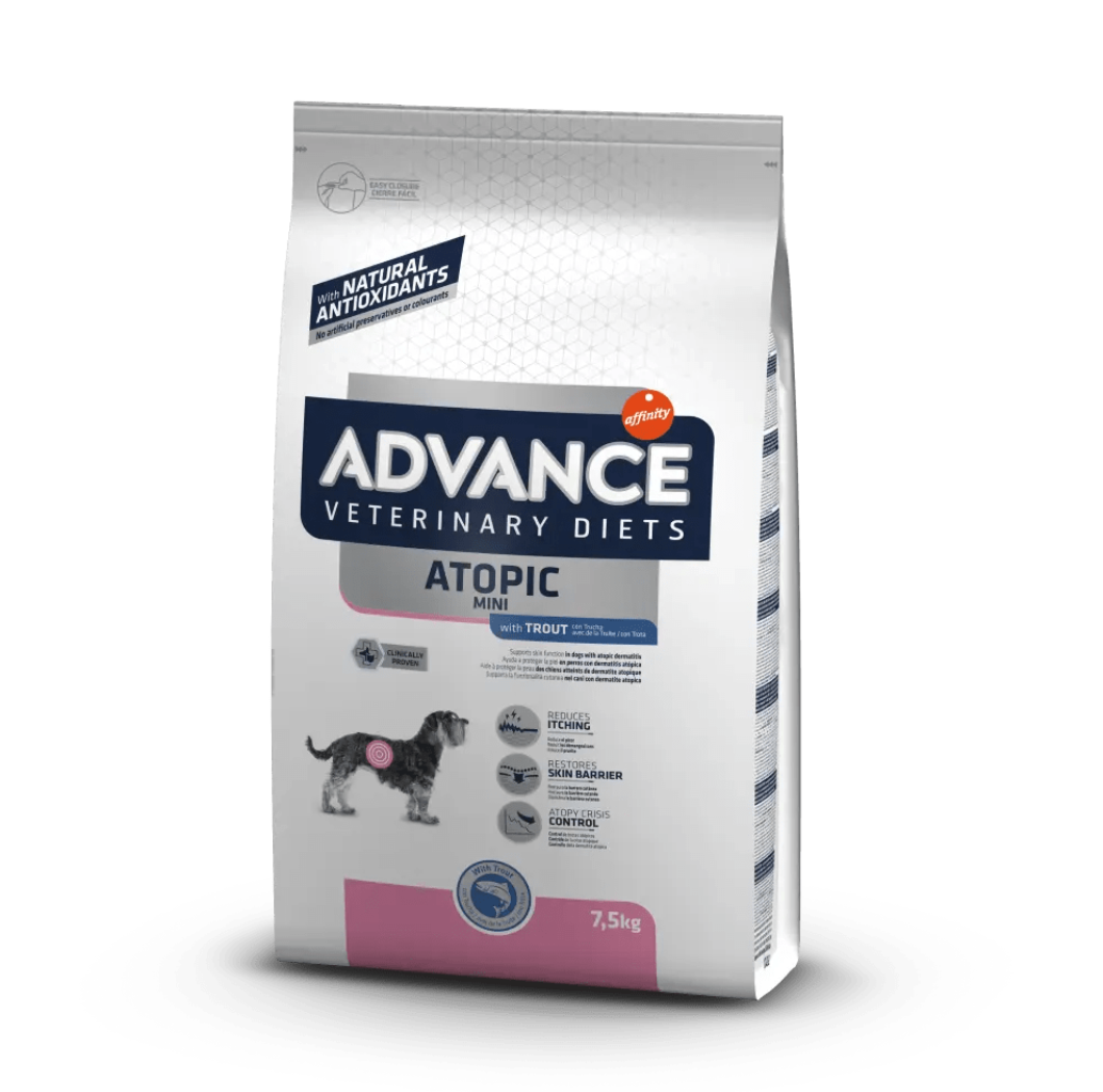 Ração ADVANCE DOG Veterinary ATOPIC MINI ( pele atópica )