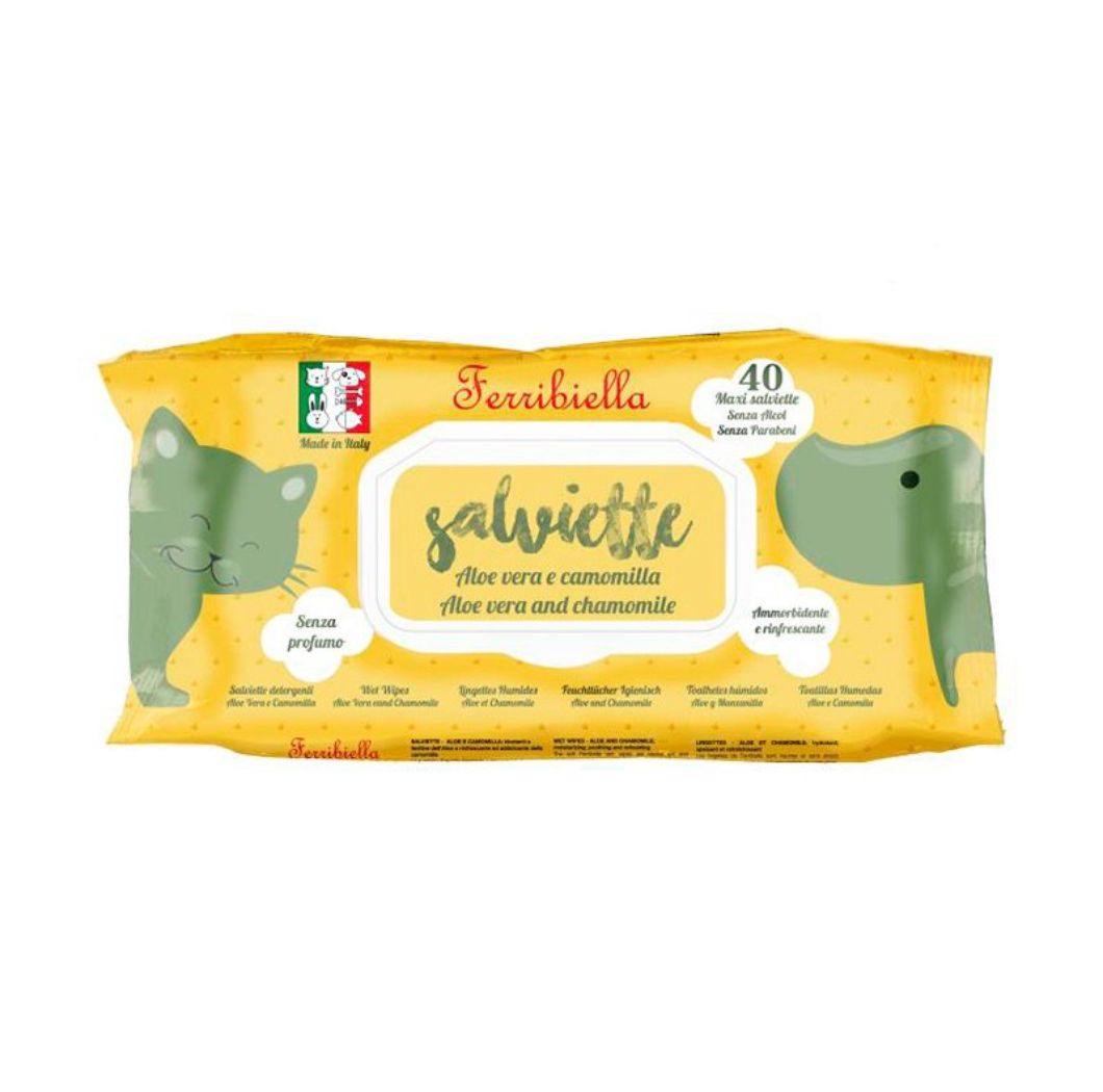 Toalhitas Ferribiella aloe vera e camomila